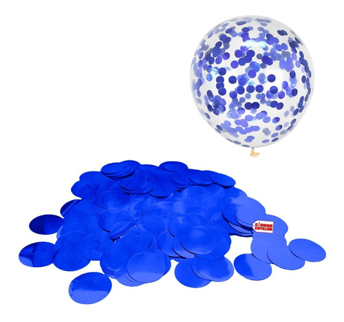 Confetti Circular 2,5cm Metalizado 30gr Globos - Cc