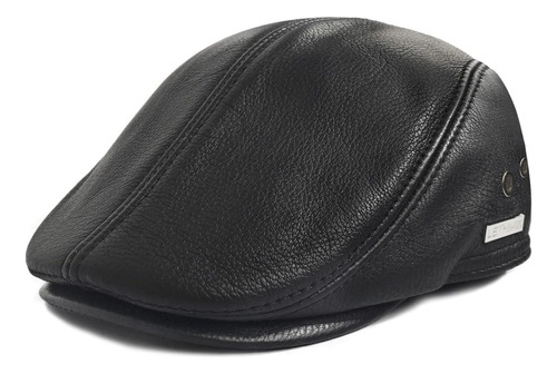 Lethmik Gorra Plana Cabby Hat Cuero Genuino Vintage Newsboy 