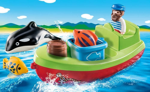 Imagen 2 de 3 de Pescador Con Bote 70183 - Playmobil