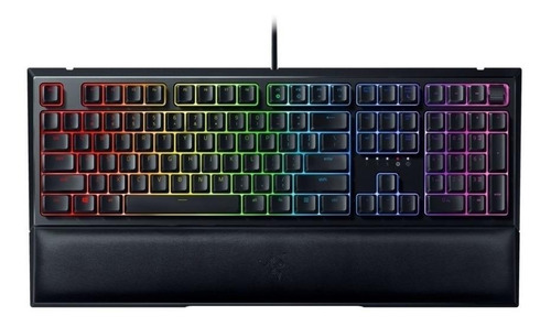 Teclado gamer Razer Ornata V2 QWERTY español color negro con luz RGB