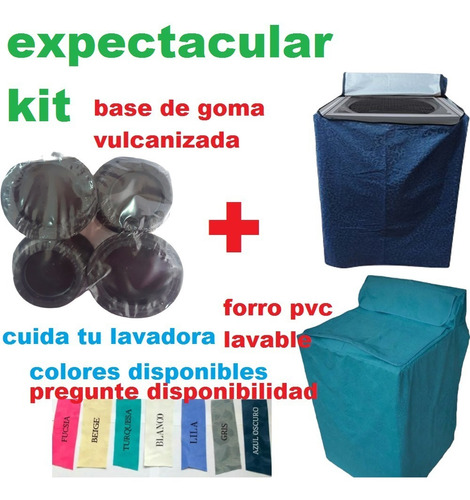 Kit Forro + Patas De Goma Para Lavadoras