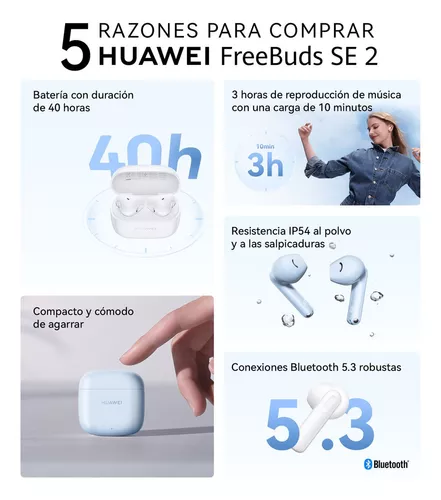 Compre Huawei Freebuds SE 2 Auriculares Inalámbricos Bluetooth 5.3