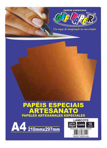 Papel Laminado Lamicote Cores A4 1 Face 250g 10 Folhas