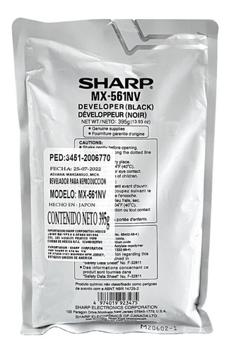 Sharp Revelador Mx561nv / Mxm364 365 464 465 564 565n