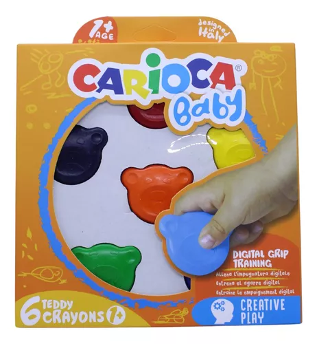 Crayones Color Carioca Baby Ositos Teddy Bebe X6
