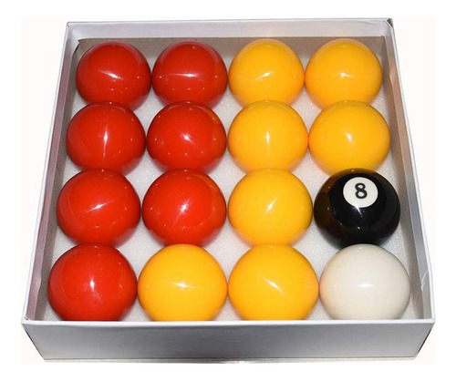 Juego De Bolas De Billar Rojas Y Amarillas, 2-1/4
