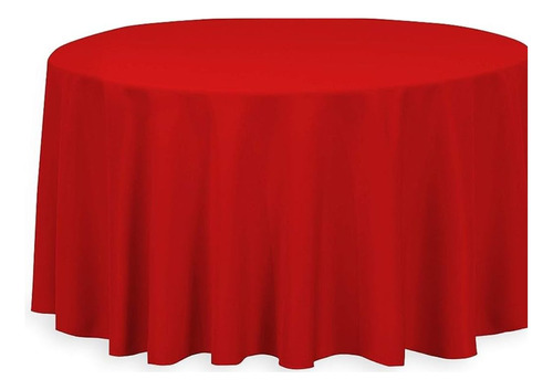 Manteles Para Eventos 3,00 Metros Diametro Color Rojo