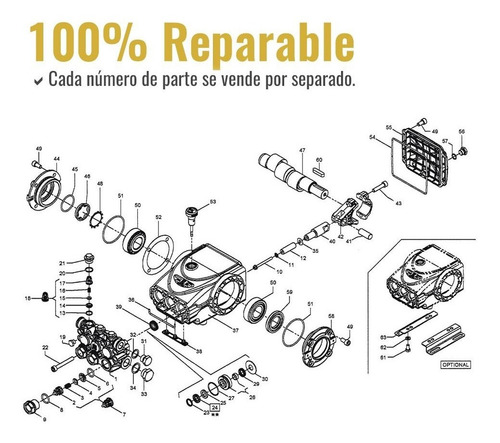 Bomba Italiana Para Hidrolavadora Eléctrica 7.5-10hp 3600psi