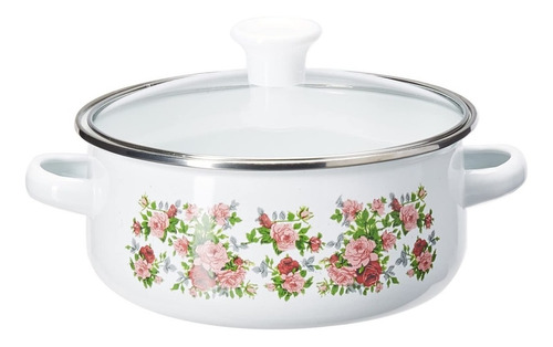 Imagen 7 de 9 de Set De 3 Ollas Tapa Cristal Porcelanadizado Hot Spot Vintage