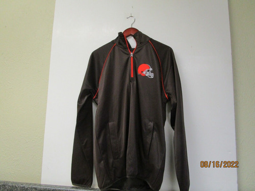 Nwt Mens Cleveland Browns 1/2 Zip Pullover Jacket Nfl Te Mmf
