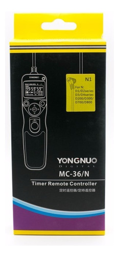 Intervalometro Yongnuo Timer N1 Para D200 D300 D700 D800 Color Negro