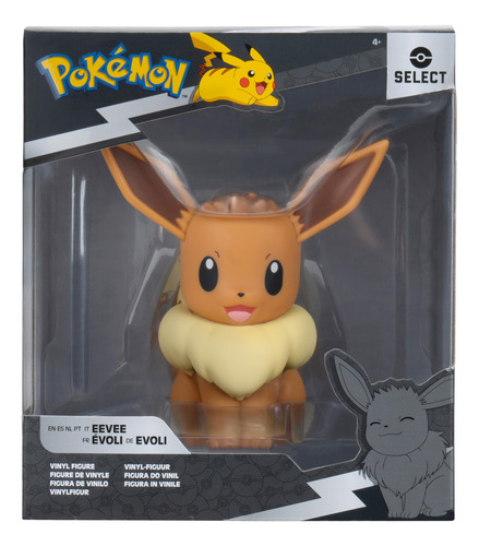 Pokemon Select - Figura De Vinilo De Eevee De 4 Pulgadas