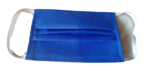 Cubrebocas Azul Impermeable Lavable Plisado  (100pack)