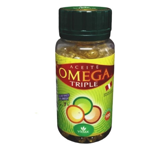 Omega Triple 3,6 & 9 Aceite Salud Cardiovascular 100capsulas