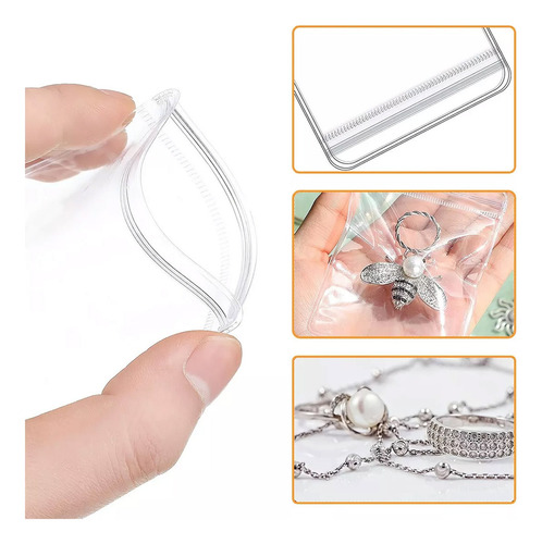 Autosellantes 7x10cm Pvc Transparente Para Joyerí 100 Bolsas
