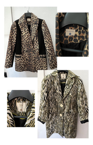 2 Hermosos Tapados Blazers! Animal Print Tallas 40 Hermosos