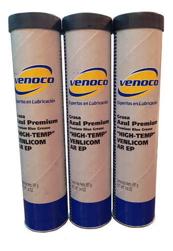 Imagen 1 de 2 de Grasa Azul Venoco Premium Cartucho High-temp Tubo 397 G.