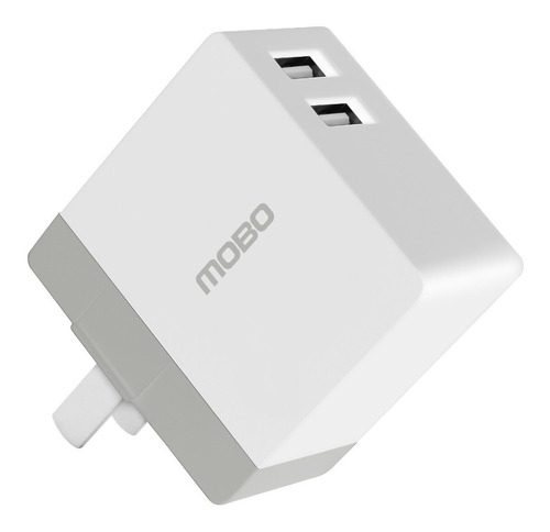 Cargador De Pared Mobo 2 Puertos Usb-a 2.1a Blanco Cuadro