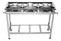 Comprar Fogão Profissional Industrial Inox A Gás 3 Bocas Alta Pressão Brinde A Gás Cozinha Gourmet Total Inox Caulim
