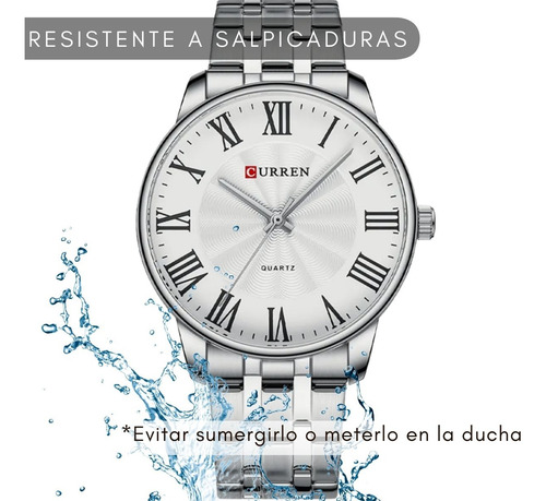 Reloj Hombre Analógico Acero Inox Clasico Vintage Curren8422