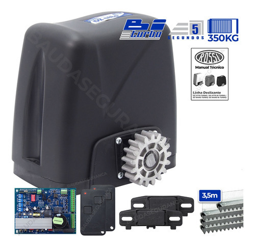 Kit Motor 5s Rossi Dz Atto Biturbo 3,5m Crem 2 Control 350kg Cor Preto 110v