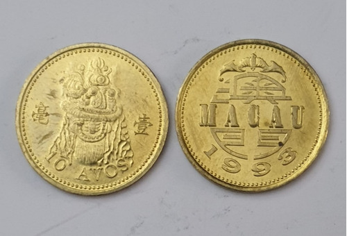 Monedas Mundiales : Macao 10 Avos Año 1993