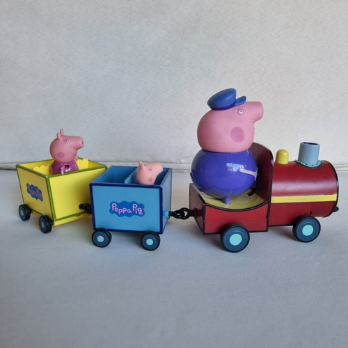 Imagen 3 de 5 de Tren Del Abuelo Pig Con Peppa Y George Original. Impecable