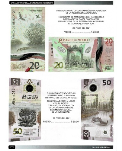 Imagen 6 de 6 de Catálogo De Monedas Y Billetes De México 2022 En Pdf
