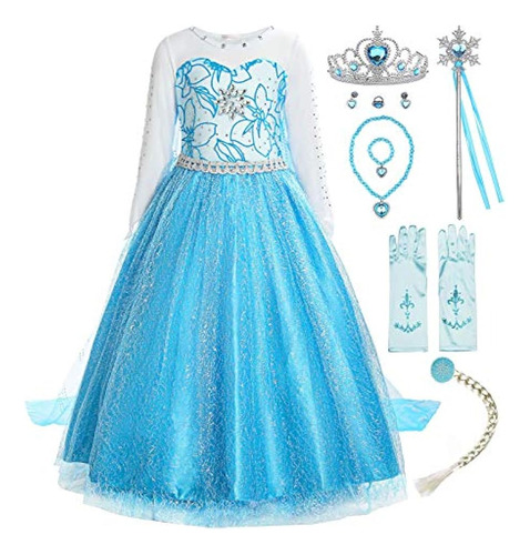 Relibeauty Little Girls Snow Princess Disfraz De Reina Con A