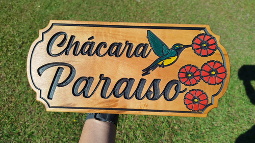Placa Personalizada Com Sua Frase 40x20cm Colorida