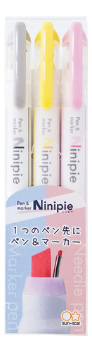 Bolígrafo Y Marcador Sunstar Ninipie, Juego 3 Colores (s