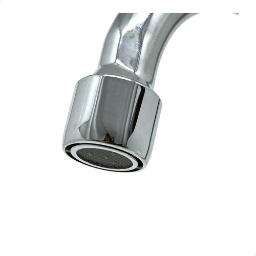 Torneira Para Cozinha Parede De Abs Plástico Cromado Com Agua Fria Monocomando Giratória Alta Pressão Arejador Gourmet Moderna Simples Bica Grande Rotativa Esperta Móvel Flexível Pia Mesa Resistente