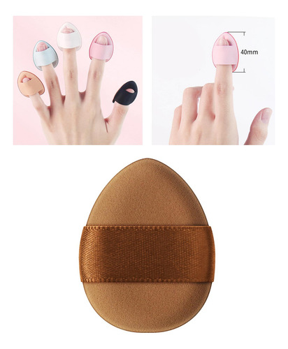 4 Herramienta De Belleza De Esponja De Maquillaje De Marrón