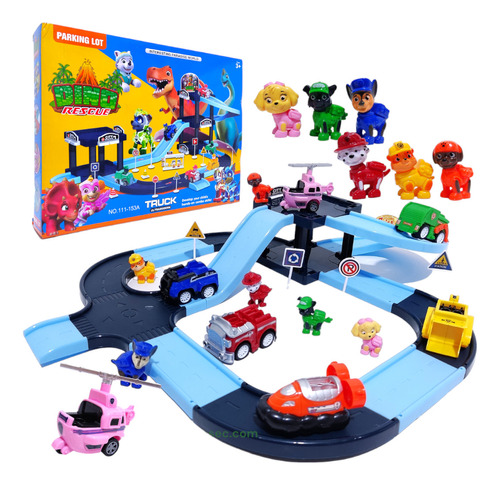 Paw Patrol Patrulla Canina Pista De Carros Juguetes 6 Carros