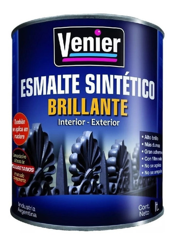 Esmalte Sintético Brillante Venier X 1/2 Lt Varios Colores