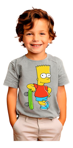 Polera Estampada 100% Algodón Niño Bart Simpson Exclusivo 02