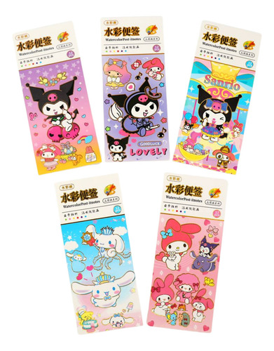 Libreta Para Pintar Acuarelas Cinnamoroll Kuromi My Melody Kuromi Bruja