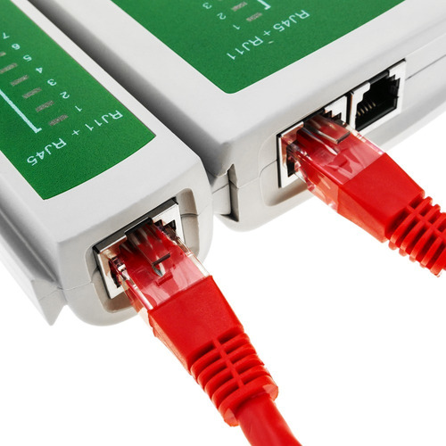 Ponchadora Rj45 + Pelacable + Tester De Red + Plug Rj45