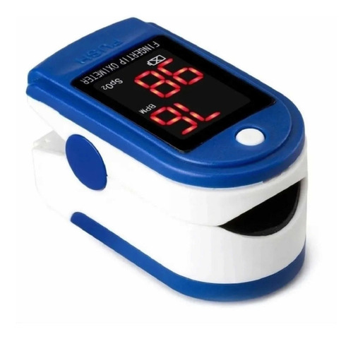 Imagen 3 de 5 de Oxímetro de pulso para dedo Fingertip Pulse LK87 blanco/azul