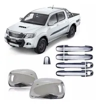 Comprar Kit De 4 Cubre Manijas Y 2 Cachas Espejos Cromadas Hilux
