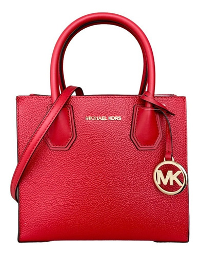 Bolsa Michael Kors Original Mercer  Messenger Md Flame Piel