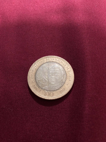 Moneda De 10 Pesos De La Batalla De Puebla 5 De Mayo