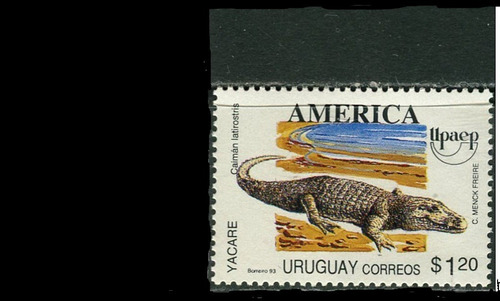 Estampillas Uruguay 1993 - Upaep / Fauna Extinción El Yacare