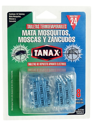 Insecticida Tanax 24 Tabletas De Repuesto Termoevaporables