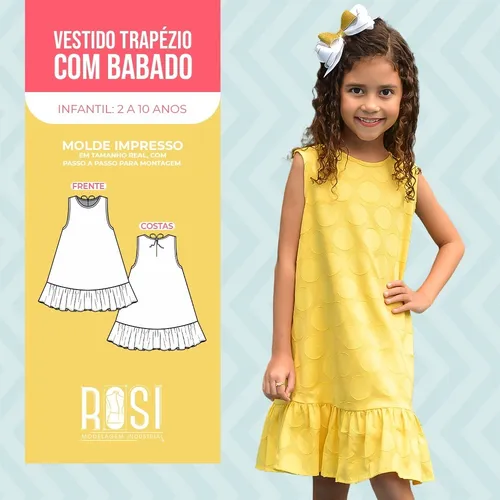 Forma de vestido, 2/4/6/8 anos de idade Bebê/Bebês/Criança Corpo