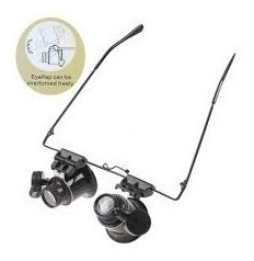 Imagen 6 de 10 de Lente Lupa De Aumento X 20 Con Luces Led Ajustables Solo Env