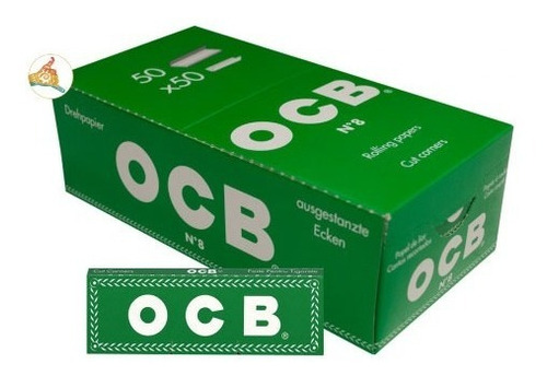 Caja De Papel Ocb  #8- 50 Libritos
