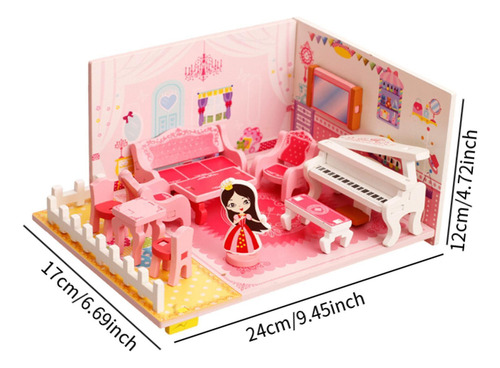 Kit De Casa De Muñecas En Miniatura Con Muebles, Obras De