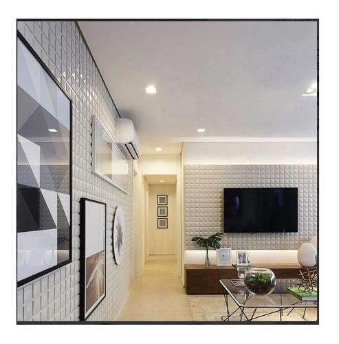 Imagem 7 de 8 de Kit C/ 10 Placas Revestimento Parede Alto Relevo Painel 3d