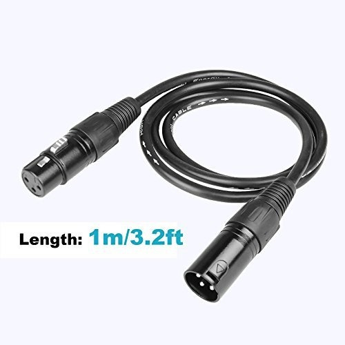 3.2 ft 1 m Dmx Conexion Cable 3 pin Dama Xlr Etapa Luz